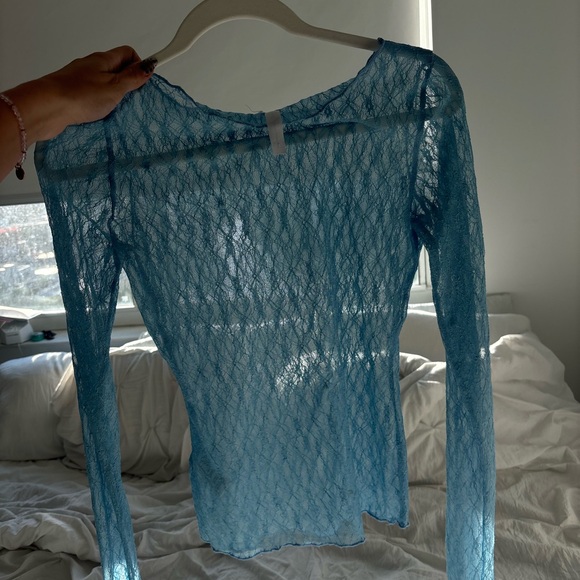 Blue lace top from uo:) - Picture 3 of 3